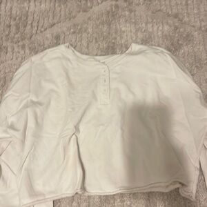 Cropped Henley pullover